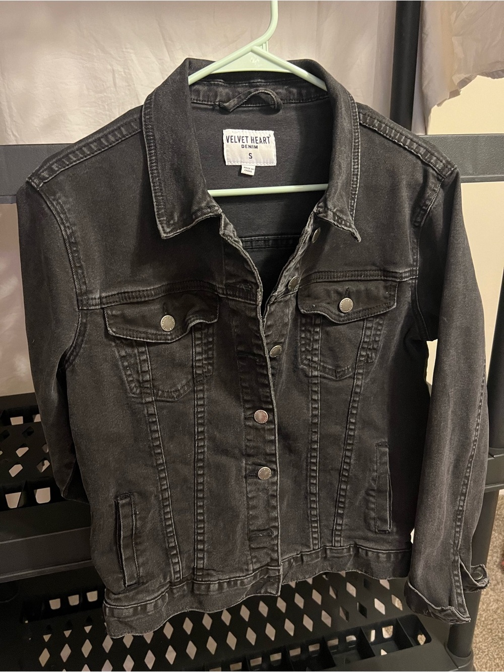 Velvet Heart Black Denim Jacket